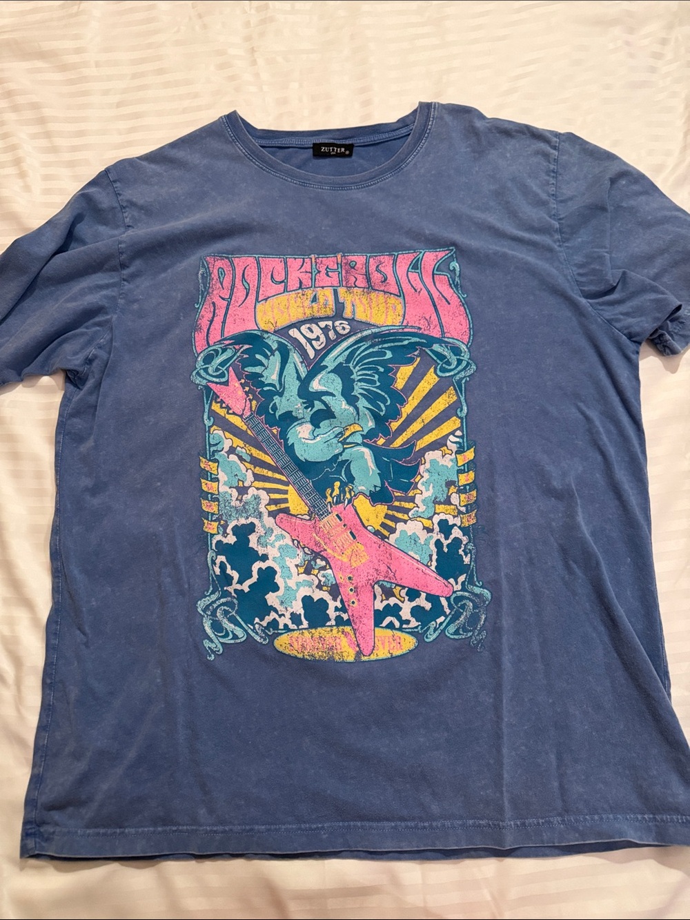Blue Graphic Surf Eagle Tee - 1976 Print